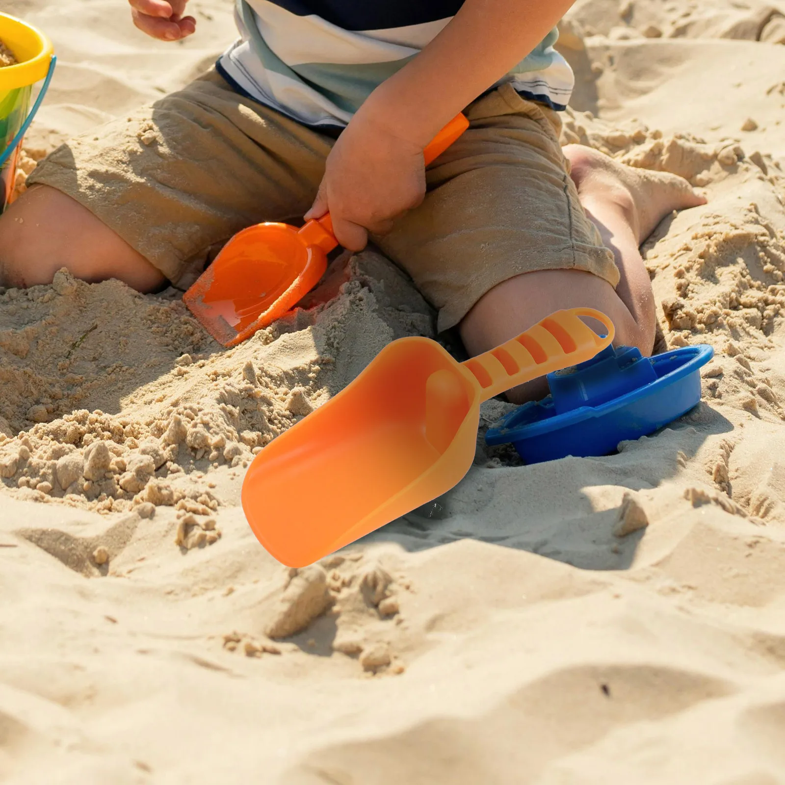 4 Stuks Strand Schoppen Kinderen Gekleurde Plastic Zand Scheppen Gereedschap Zomer Outdoor Strand Must Haves Graven Speelgoed Voor Peuters