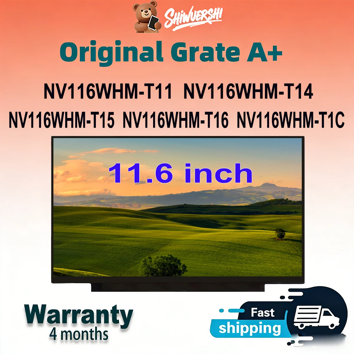 

Wholesale 11.6 inch Laptop Lcd Screen Monitor Panel NV116WHM T11 NV116WHM T14 NV116WHM T15 NV116WHM T16 NV116WHM T1C 1366*768P