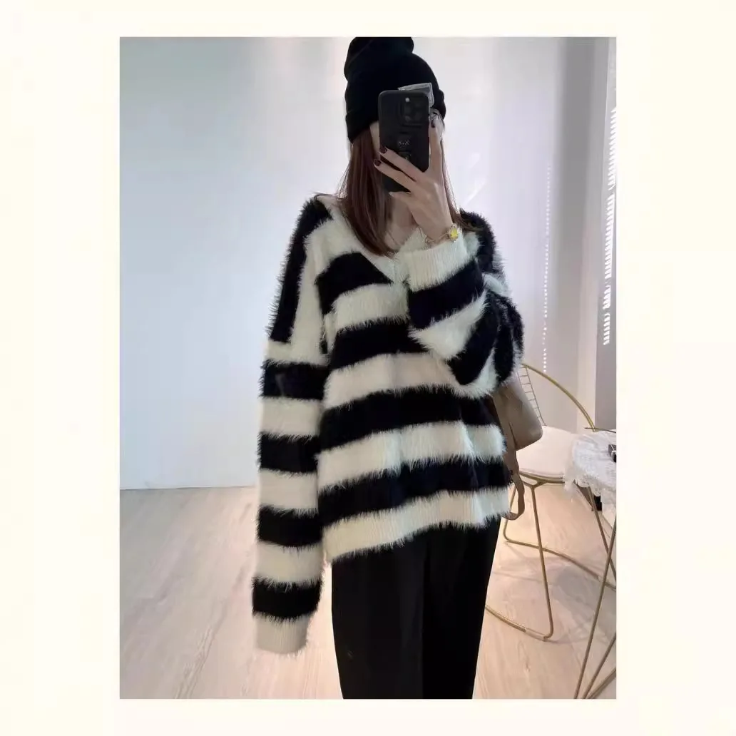 

Hooded Fur Sweater For New Style, Gomee Socialite Mink Jacket, Early Autumn, Middle-Aged Top, Women's Cardigan