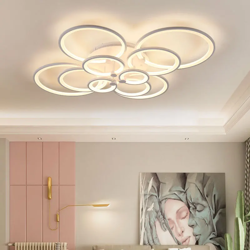 Modern LED Ceiling Light For Living Room Dining Room Hall Bedroom Dimming Ceiling Chandelier Indoor Decor Lighting Fixture Luste