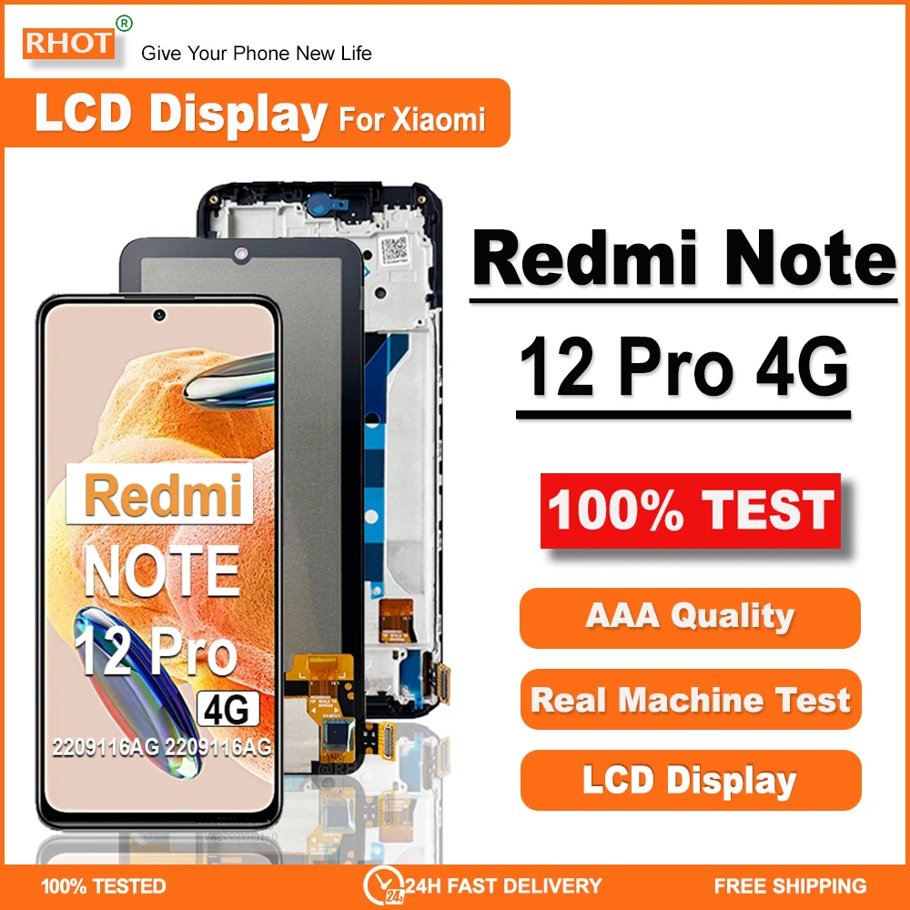 

6.67" LCD Display For Xiaomi Redmi Note 12 Pro 4G LCD Touch Screen Digitizer Assembly For Note 12 Pro LCD 2209116AG LCD Display