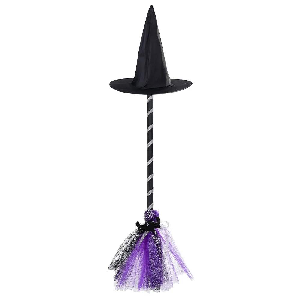 

Witch Hat Broom and Cape Hats Halloween Cosplay Props Child Costumes for Adults