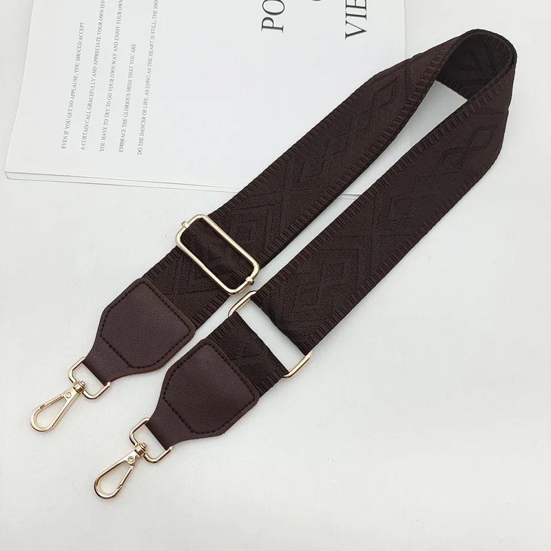 IGNICASE New Rhombus Wide Shoulder Strap Adjustable Solid Color Versatile Webbing Accessories Women's Bag Replacement Belt