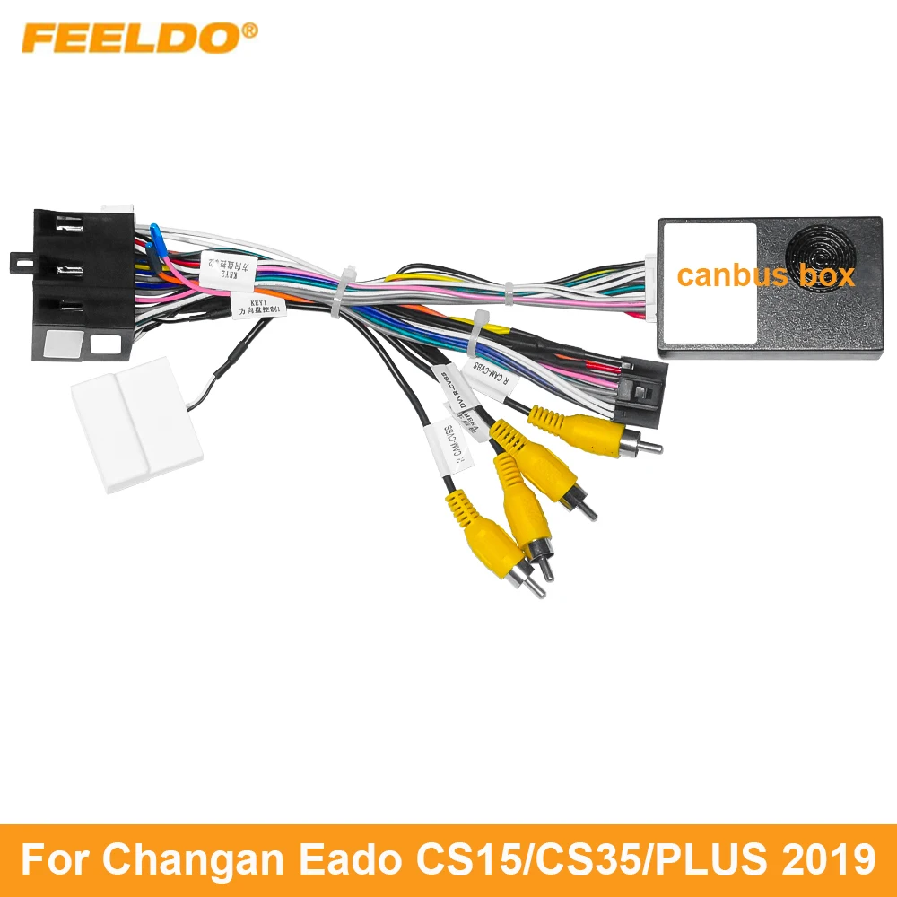 

FEELDO Car 16PIN Android Radio Power Cable Adapter With Canbus Box For Changan Eado CS15/CS35/PLUS (2019) Audio Wiring Harness