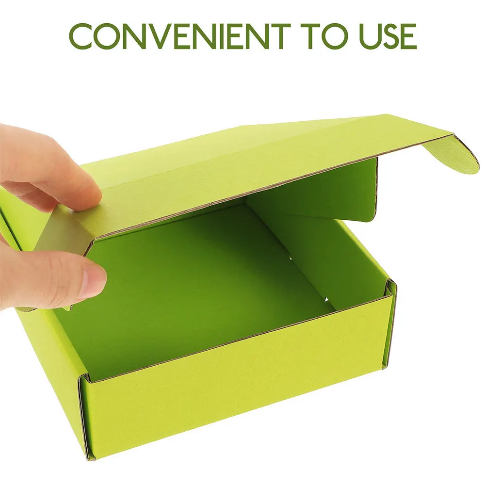 10 قطعة صناديق شحن مموجة قوية حلول تخزين عملية متانة عالية لا حاجة إلى صندوق تغليف الشريط #4