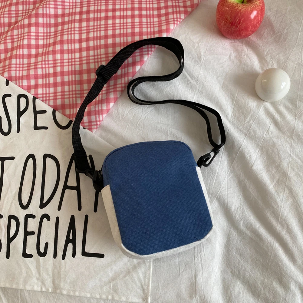 

Versatile Retro Soft Shopping Bag Foldable Women Cartoon Printed Canvas Shoulder Messenger Bag Fashion Hit Color Flap