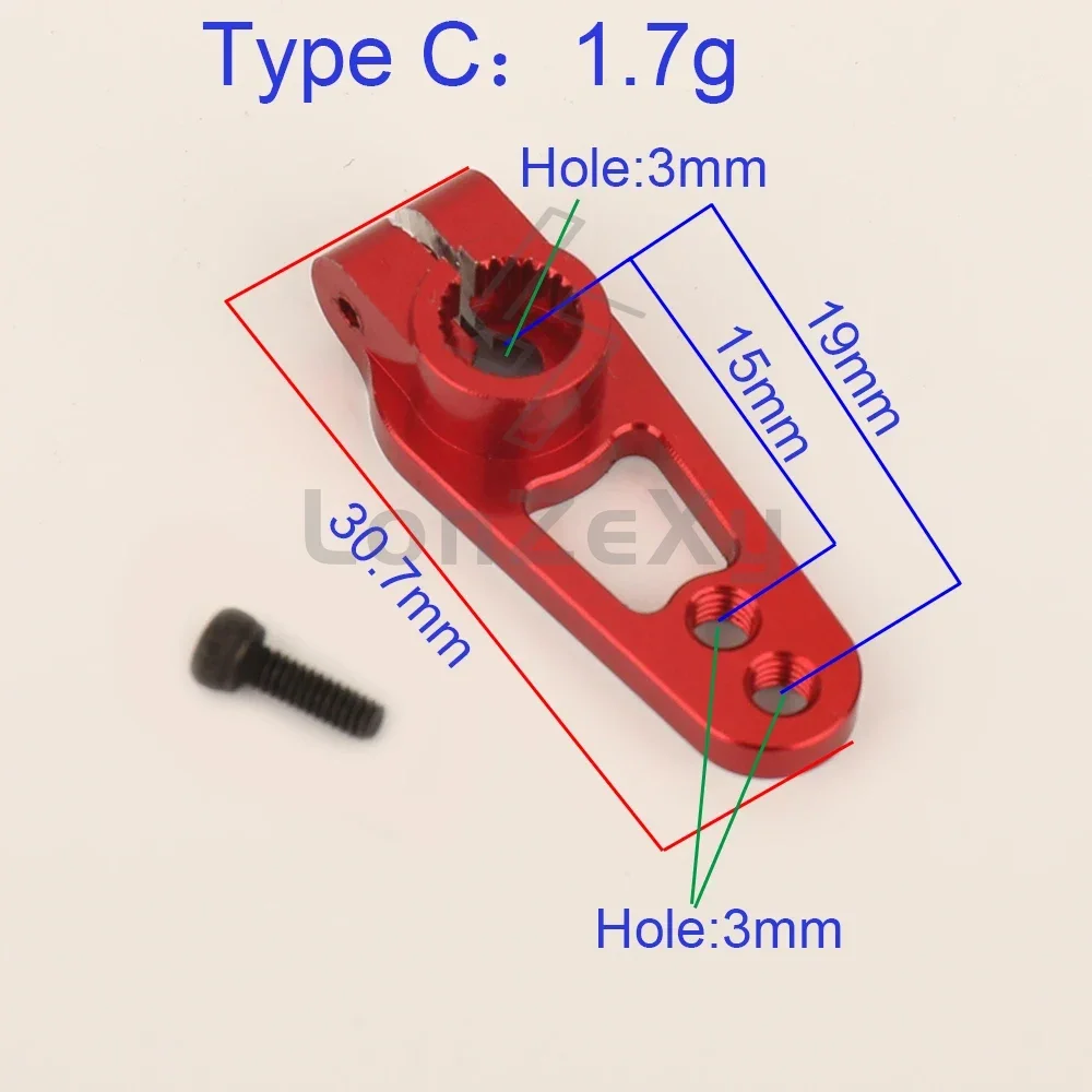 25T M3 سبائك الألومنيوم RC سيرفو الذراع القرن ذراع واحد/ذراع مزدوج ل 1/10 RC قارب SCX10 HSP TRX4 30-100CC شاحنة خفيفة الطائرات RC
