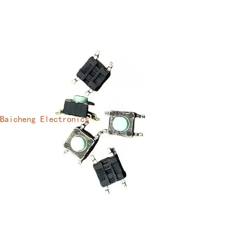 100PCS 6 * 6 * 5 touch button green patch 4-pin button micro switch with high temperature resistance and long service life