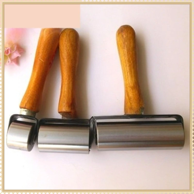 DIY Craftsmanship Leather Tool Wooden Handle Leather Edge Roller Solid Leather Edge Roller Tool