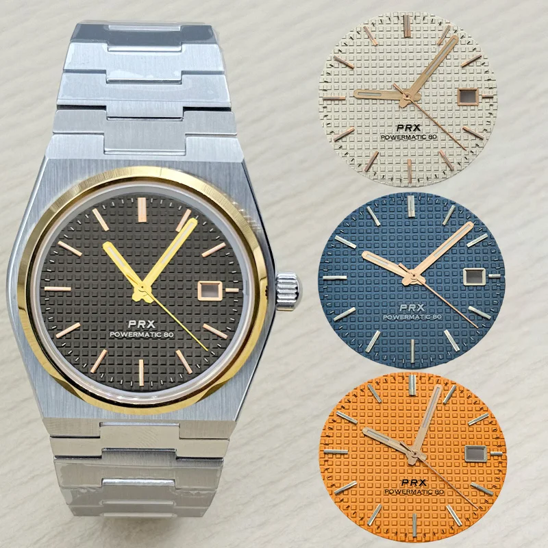 

PRX Super Player Case Sapphire Glass Watch Cases Fits NH35 4R35 NH36 4R36 Movement Transparent Back Cover PRX Watch Case Parts