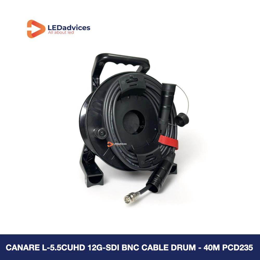 40M Canare Cable Drum L-5.5CUHD 12G-SDI 4K BNC 16AWG High-Performance Coax for Camera Broadcast Live Events 4K Video Production