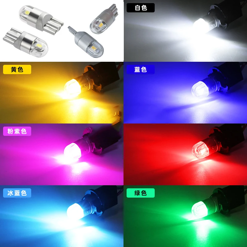 

2pcs Car Light W5W T10 LED 192 501 Tail Side Bulb 3030 SMD Marker Lamp WY5WCanbus Auto Styling Wedge Parking Dome Light DC 12