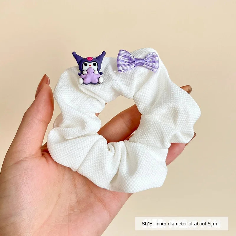 Cute Sanrio High End waffle with large intestine headband, Japanese and Korean fresh headband, black rice headband, cute headban image 3
