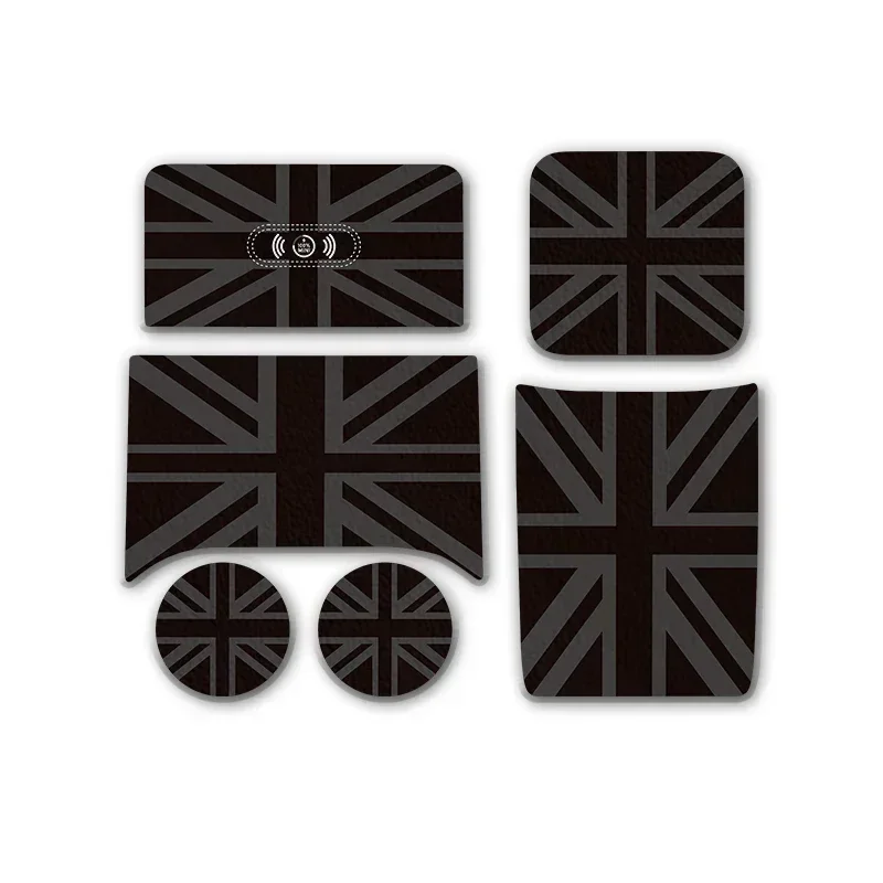 For Mini Countryman For U25 2024 2025 Leather Car Door Groove Mat Slot Cup Holder Pad Anti-slip Decoration Cover 6Pcs/SET