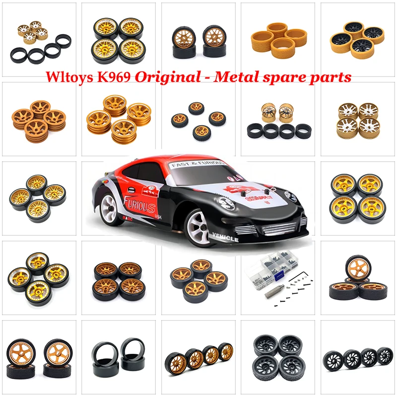 

4PCS 25mm Tire Rubber Tire Professional Plastic Rubber Tire RC Accessory Upgrade Parts Fit for Wltoys 284131 K969 RC Car