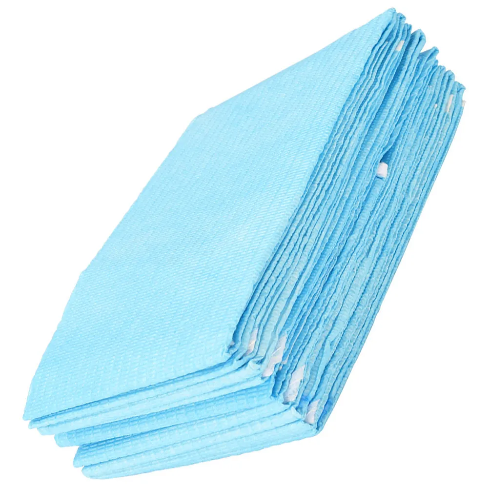 

10 шт. одноразовых дышащих нагрудников для взрослых, большие, для домашнего использования, для пожилых людей, бумажные, синие, легкие, складные, регулируемые