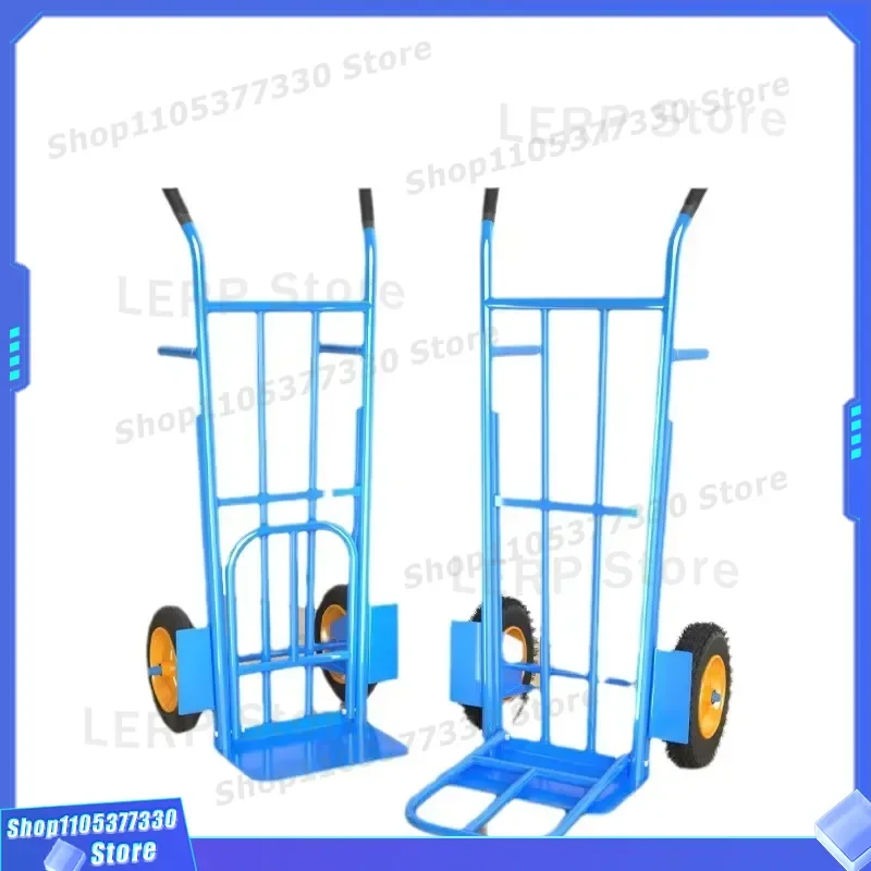 Heavy Duty Industrial Two Wheel Folding Trolley Cart China Made Portable Hand Truck for Warehouse Logistics Moving Goods