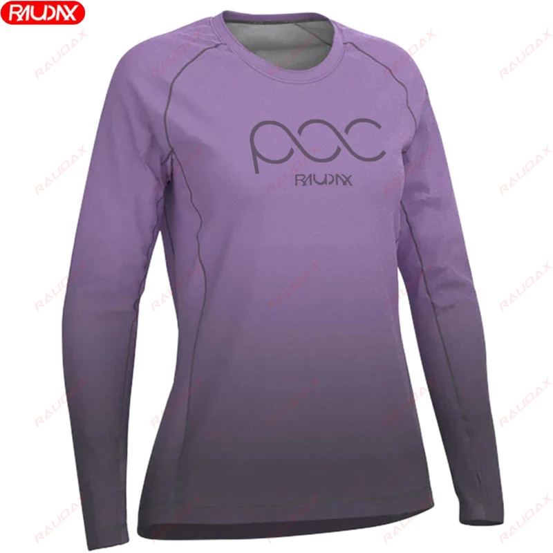 RAUDAX POC New Autumn Women\'s Cycling Shirt Breathable Cycling Long Sleeve MTB Bicycle Downhill Jersey Spring Cycling Sweatshirt