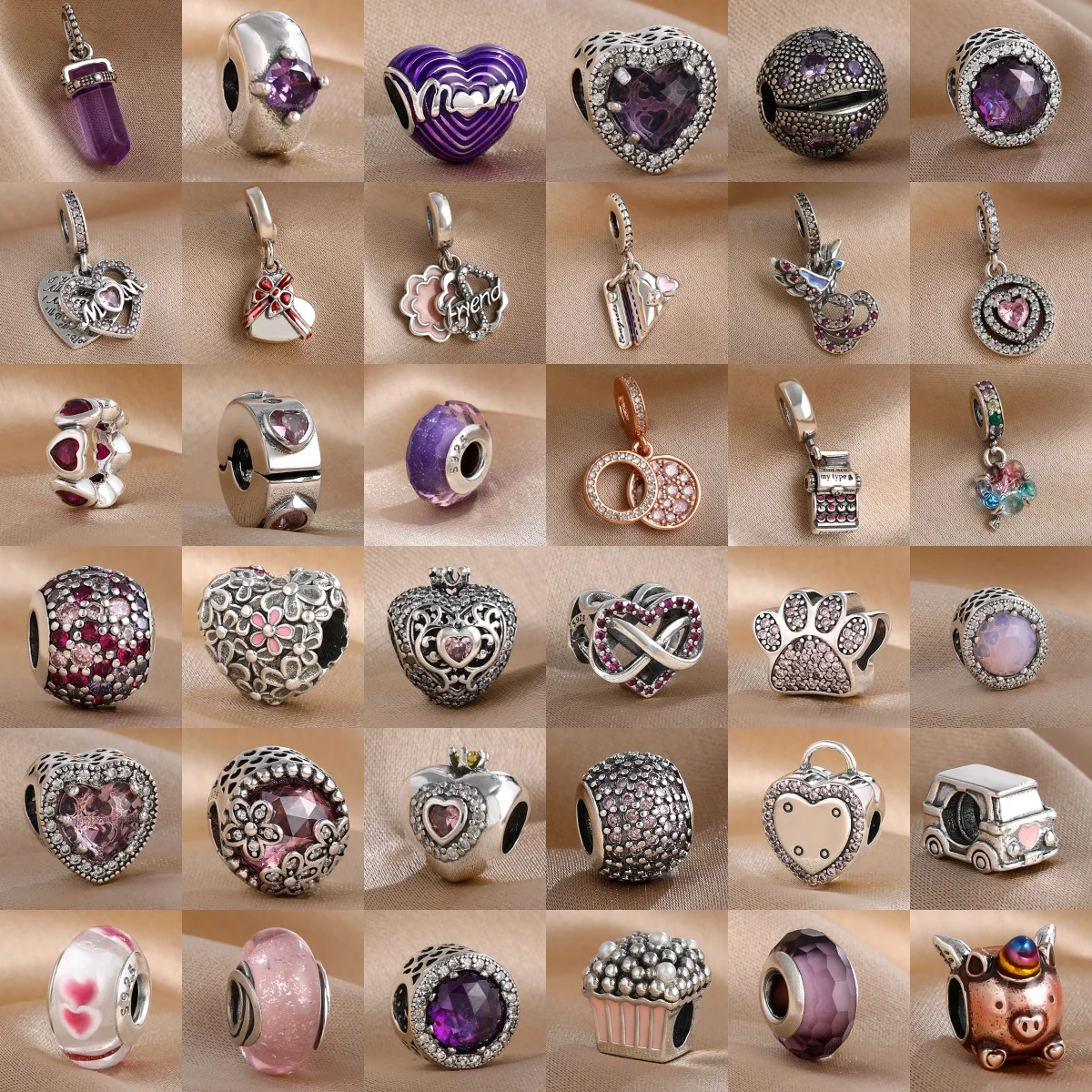 

Hot selling 925 Silver Cake Cup Dog Claw Gift Box Pendant Beads, Fit DIY Women's Jewelry Accessories with European Bracelets