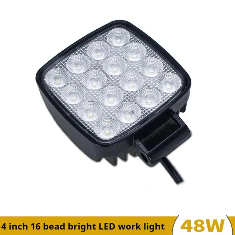 

4 Inch Aluminum Forklift SUV Loader Headlight with 16 LED Super Bright Work Light for Construction Machinery Modification 1/2pcs