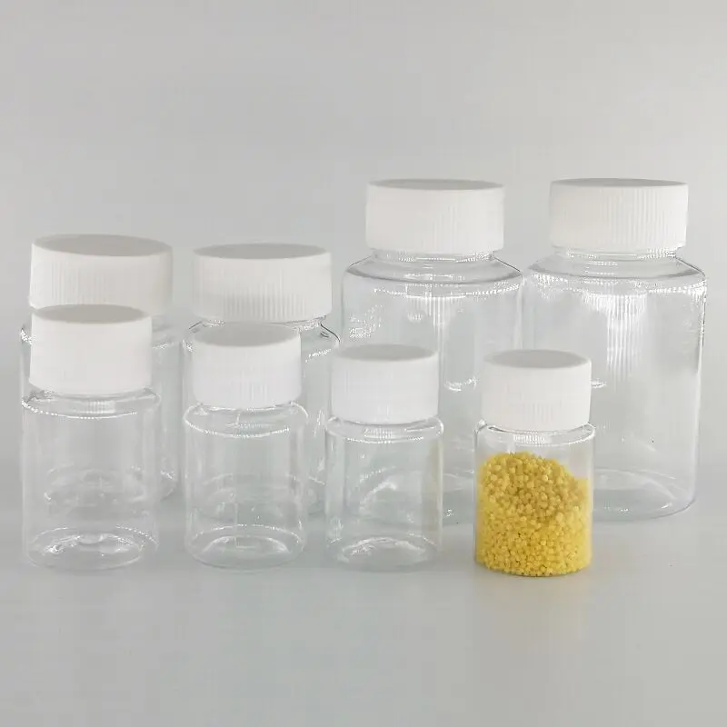 

50Pcs 15ml-100ml Empty Transparent Plastic Pill Bottle Solid Powder Bottle Empty Reagent Bottle Reusable Chemical Container