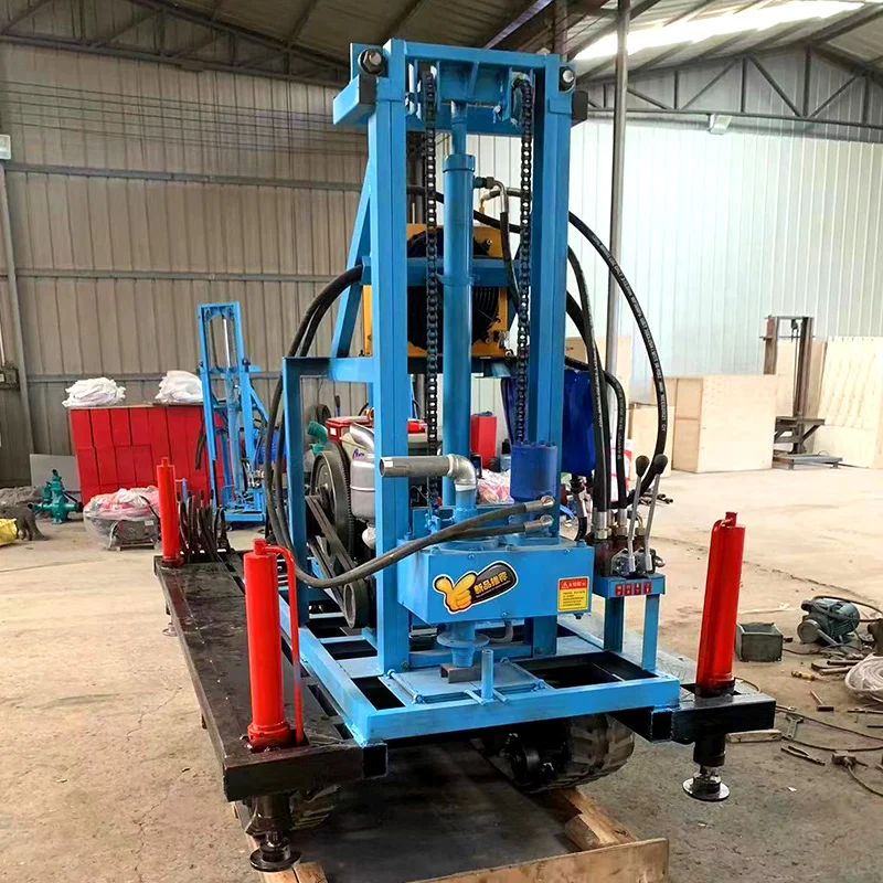 Durable Portable Mini Water Well Drilling Machine Hydraulic Crawler 100m 200m 300m for Agricultural Household Use