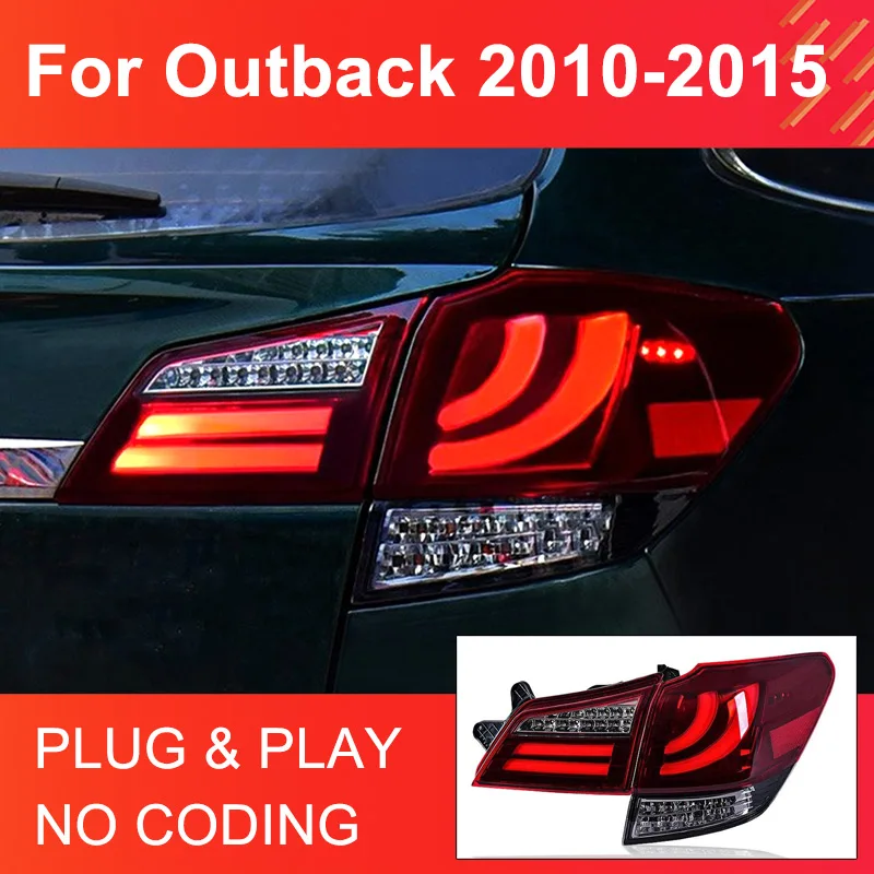 

1 Pair LED Tail Light Assembly for Subaru Outback 2010-2015 Taillights Plug and Play with LED Dynamic Turn Brake Rear Tail Lamp