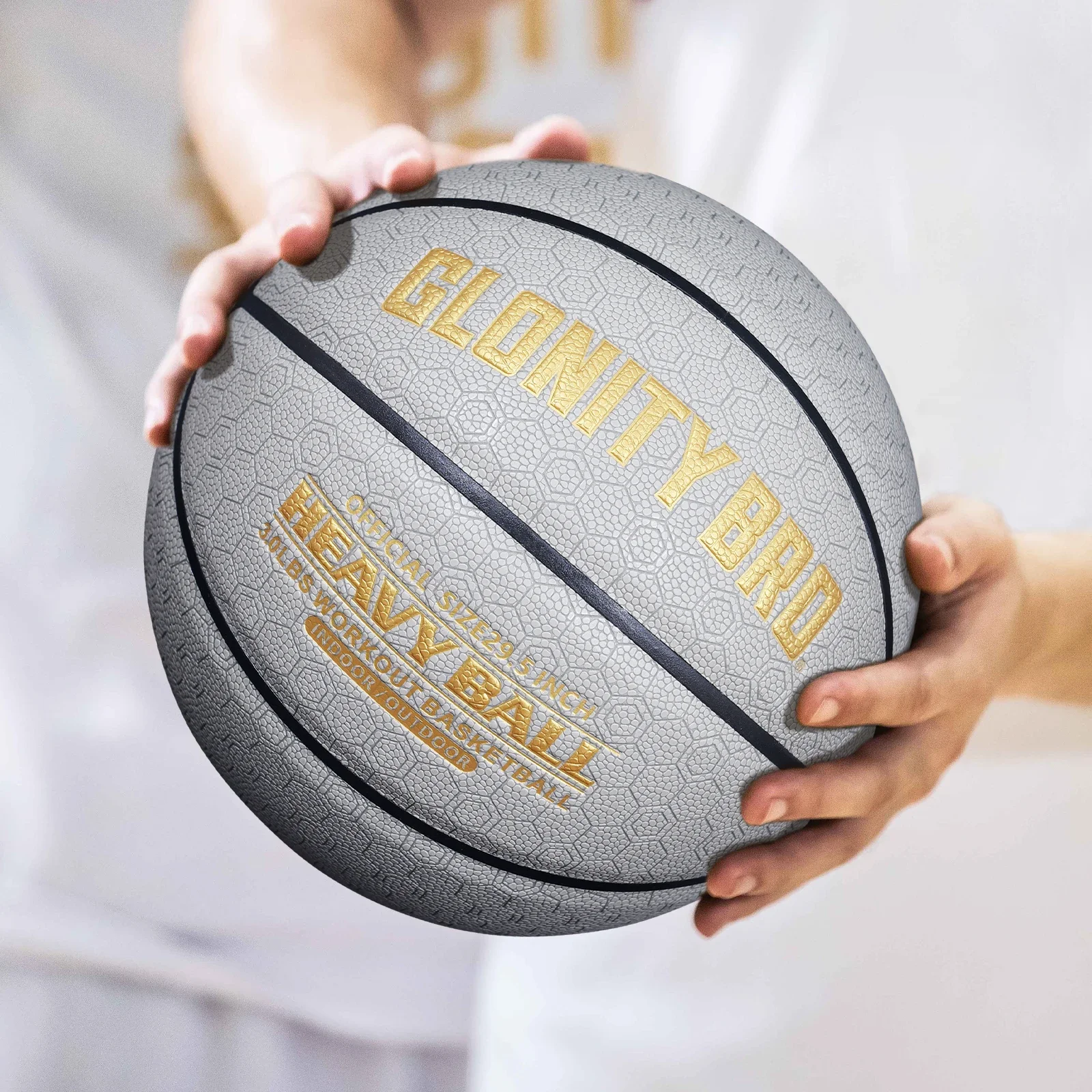 3/2.2LBS 가중치 헤비 트레이닝 농구 29.5/28.5-사이즈 7/6 패스 및 드리블 기술 향상을 위한 복합 복합 볼