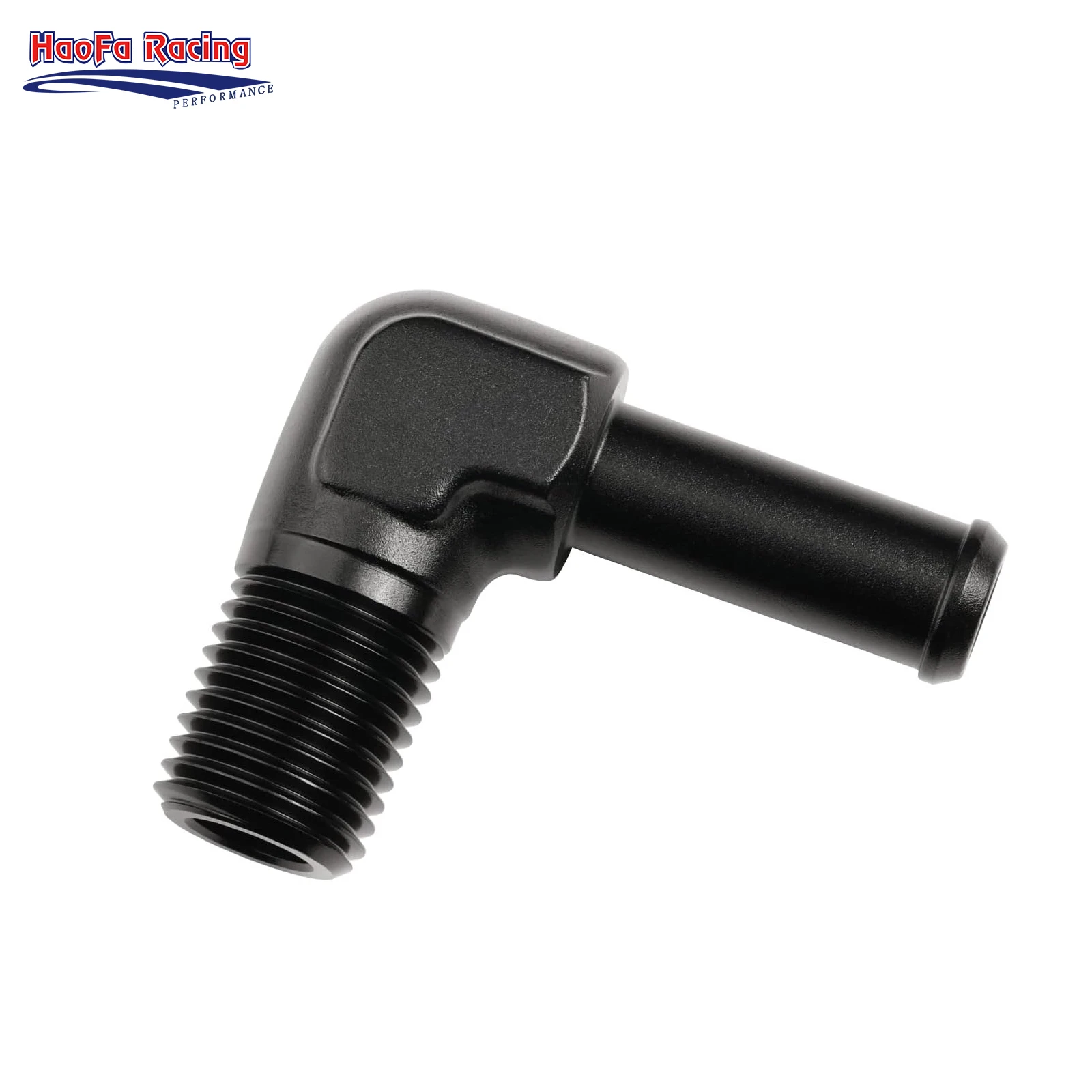 

Universal 1/2NPT 1/8NPT male To 5/8" 1/4" Barb 90Degree Hose Fitting Adapter Aluminum Swivel Adapter Fitting Hose End Black