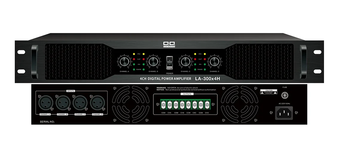 400 Watts Digital Audio Professional Power Amplifier For Public Address System