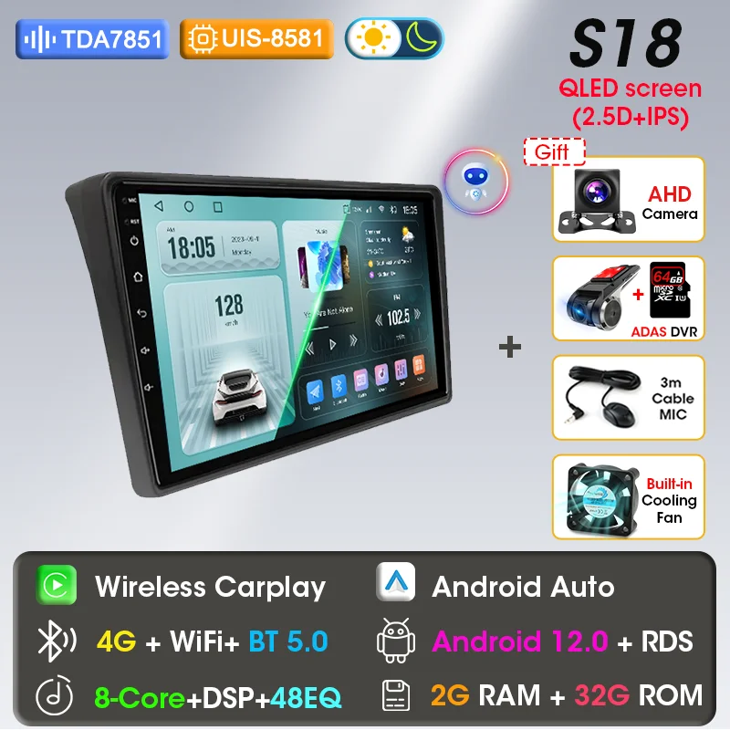 Carplay Voor Fiat Ducato Peugeot Boxer Citroen Jumper 2 2006-2022 Android Auto Radio Multimedia Speler Navi GPS DVD Head Unit