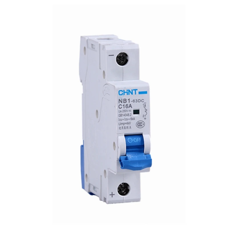 DC MCB NB1-63DC 1P DC Circuit Breaker DC250V 6KA Used in Photovoltaic systems Communication Systems