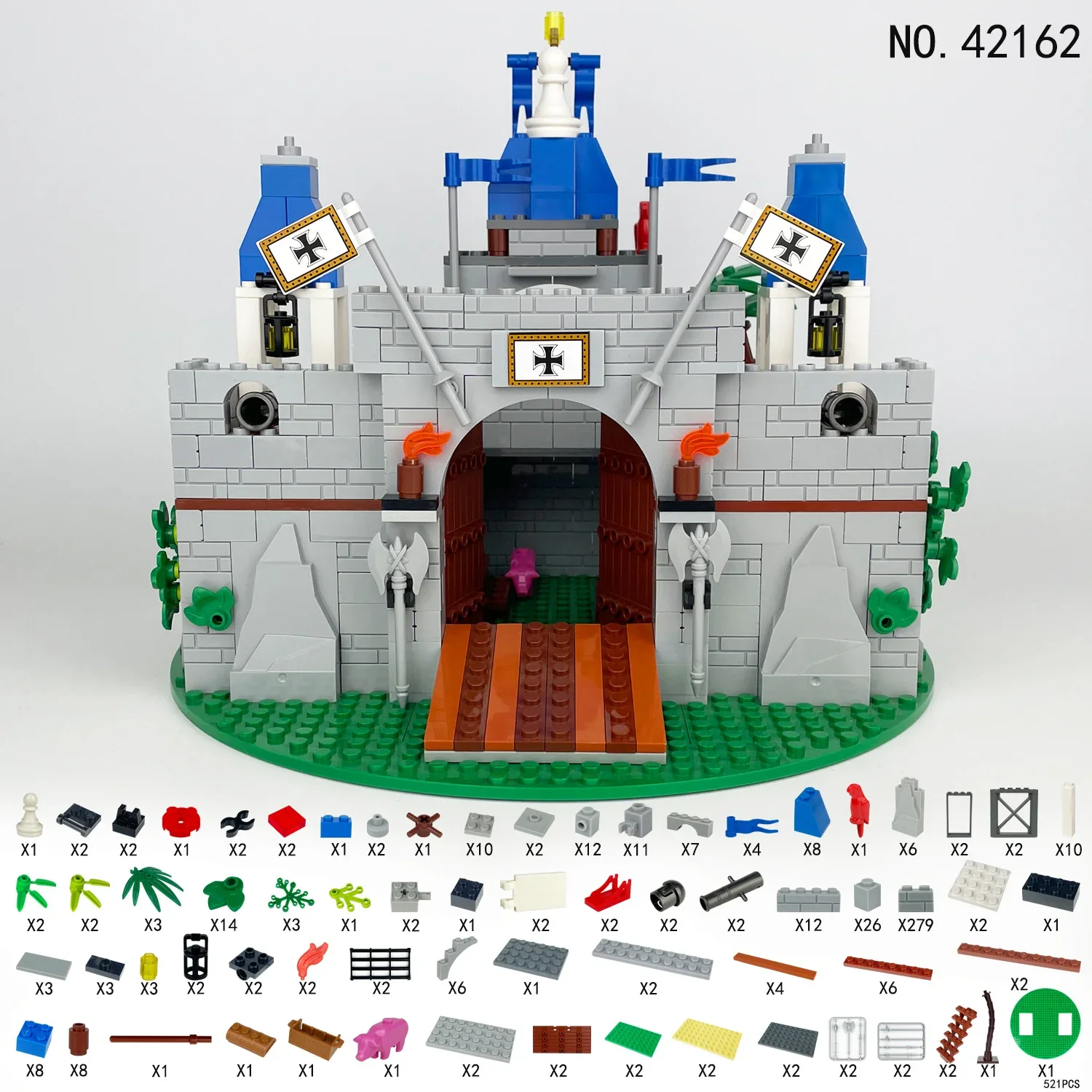 Accesorios de escena Moc, bloques de construcción, Castillo del siglo creativo, fortaleza militar, juguetes para niños, regalos de cumpleaños