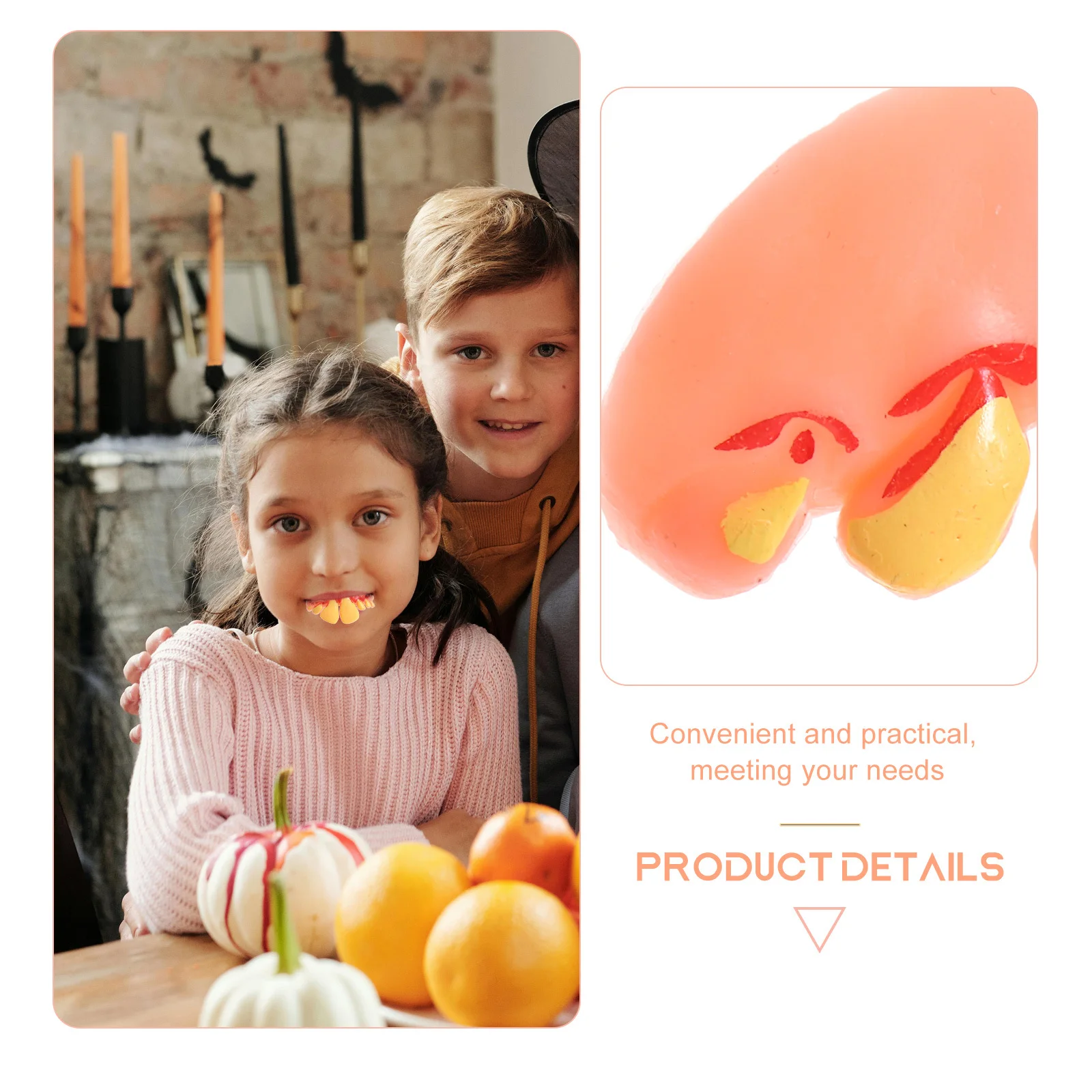 

Funny Halloween Teeth Props Ugly Dentures Cosplay Accessories Unique Photo Decoration Party Dentures False Teeth