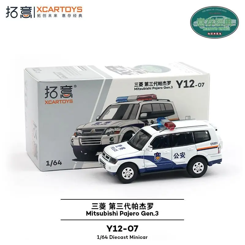 

XCARTOYS 1/64 Scale Mitsubishi 3rd Gen Pajero Public Security Police Car Y12-07 Diecast Model Decor Gift Toy for Kids