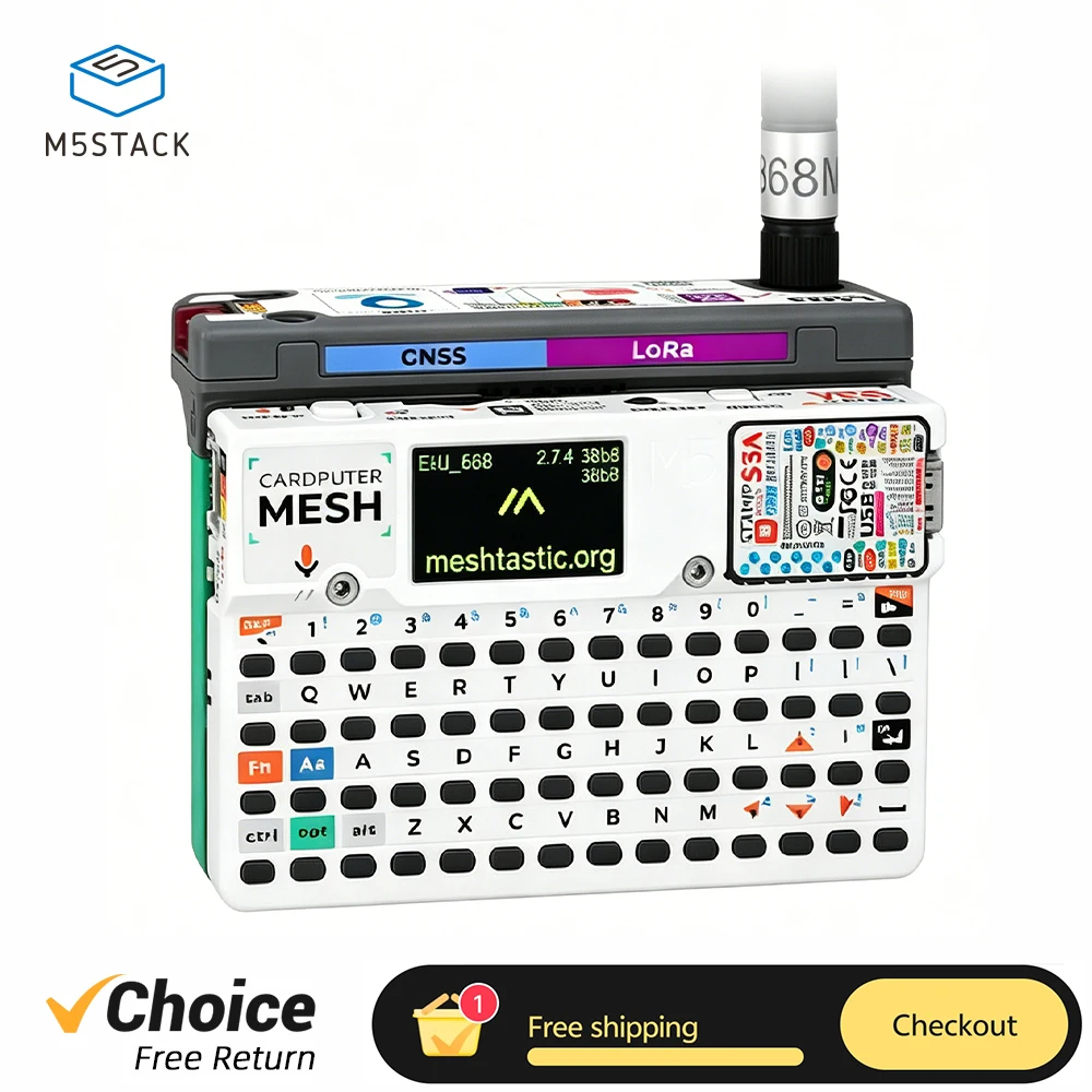 M5Stack Cardputer Mesh Kit Portable Communication Terminal Card-sized Computer StampS3A IoT Controller GNSS Global Positioning