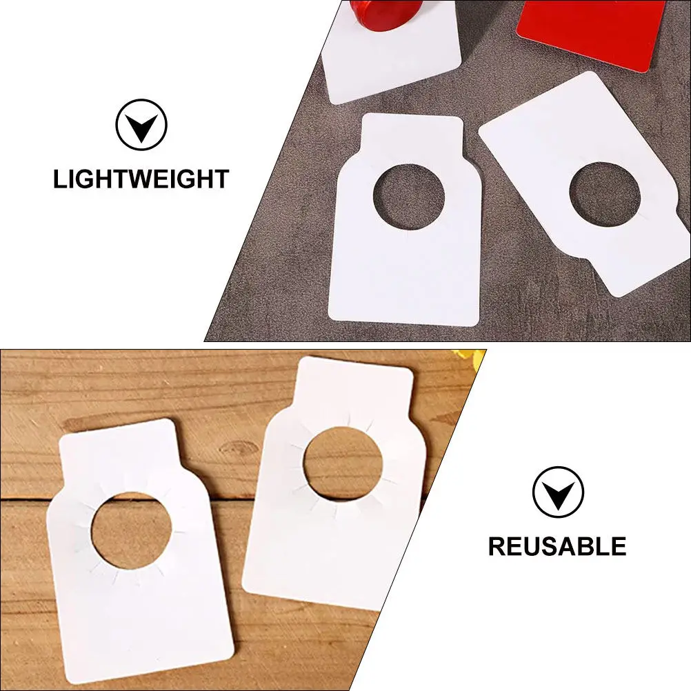 200pcs Reusable PVC Wine Bottle Tags – Double-Sided Blank Hanging Labels for Cellar, Party & Display