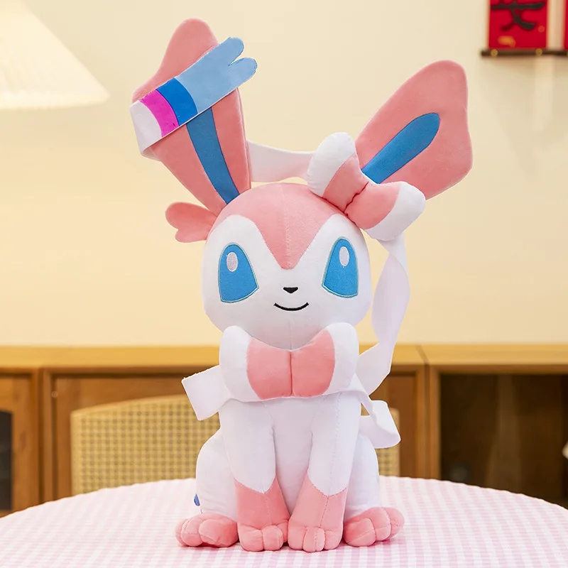 Pokemon Sylveon Plush Toys Pokémon Anime Plushie Dolls 25-75cm Kawaii Soft Pillow Eevee Stuffed Christmas Gifts for Childrens