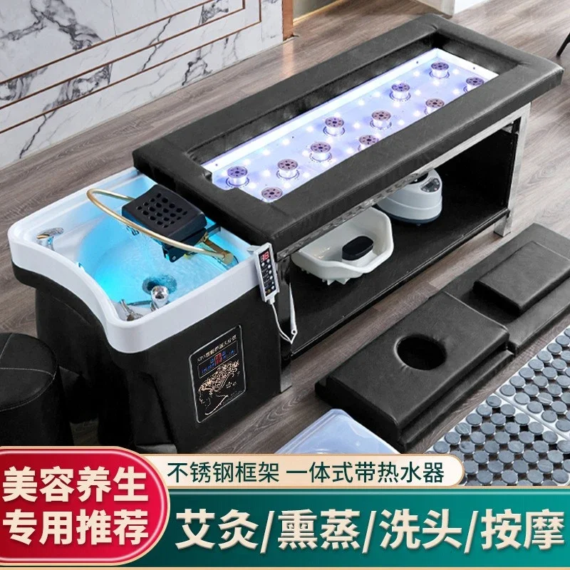 Thai hair treatment shampoo water circulation fumigation bed, automatic smokeless moxibustion , special for whole and beauty