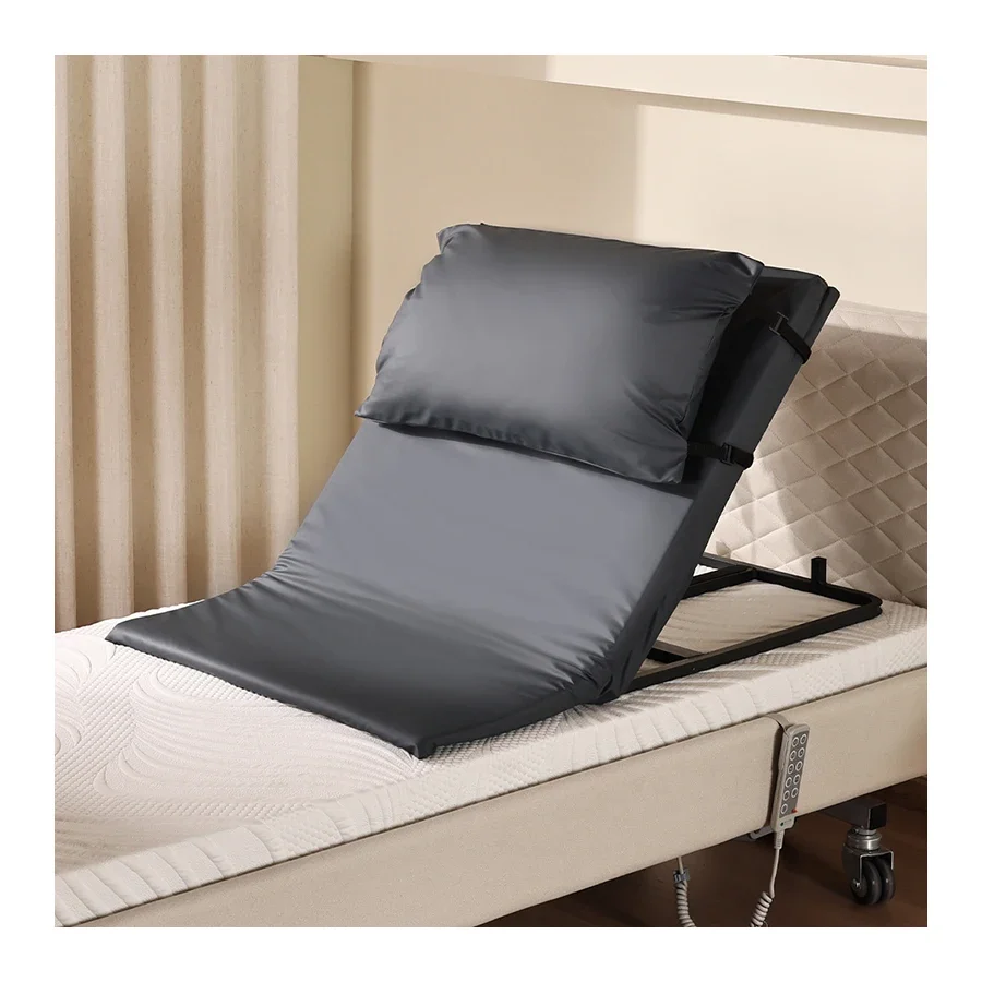 Tecforcare PU Leather Electric Bed Backrest With Pillow Medical Bed Nursing Home Care Patient Electric Adjustable Bed Backrest