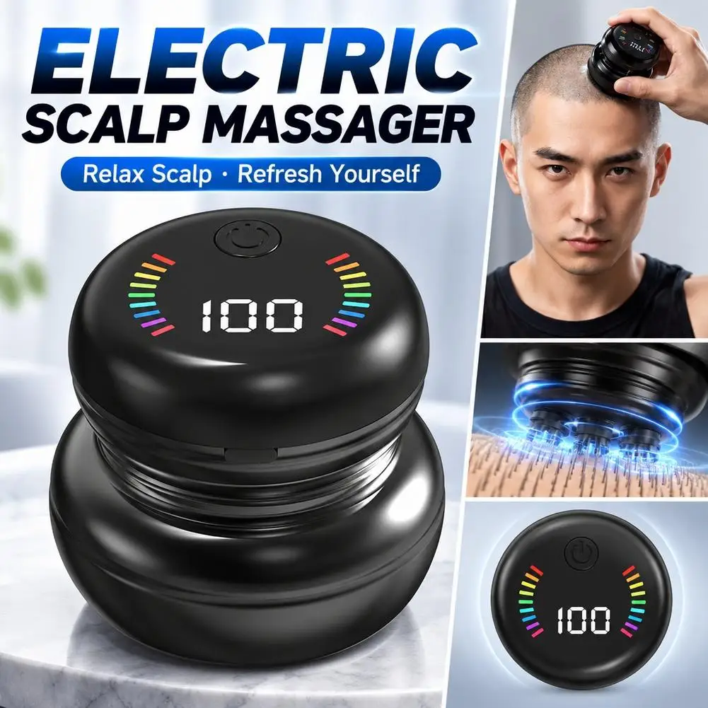 Bald Head Shaver for Men Waterproof Wet Dry Rotary Electric Shaver LED Display Type C Charging Portable Skull Shaver
