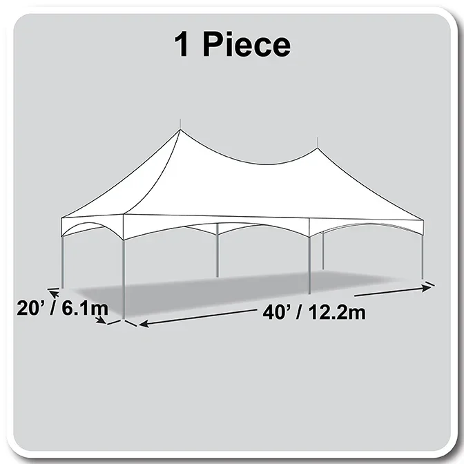 Celina Heavy Duty Tents For Events Aluminum High Peak Frame Wedding Party Tent 20ft x 40ft (6.1m x 12.2m)