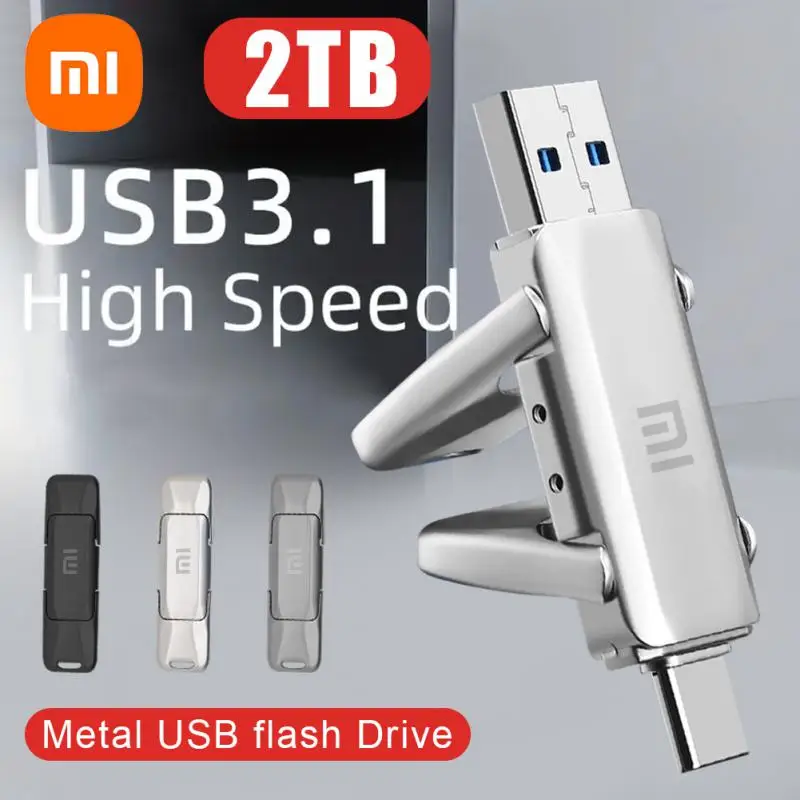 Xiaomi 2tb TYPE-C Pendrive USB Flash Drive 128GB For TYPE-C USB Stick PC High Speed USB Drive 128GB USB 3.0 TYPE-C 64G Pen Drive