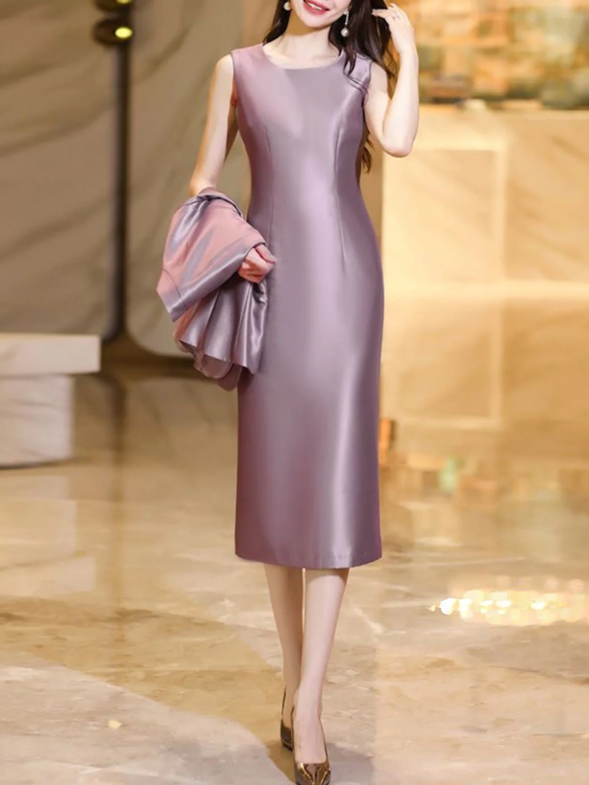 Slimming Two-Piece Dress Set Wedding Celebration Suitable Daily Wear Spring Autumn New Style Fashionable Women's Ensemble