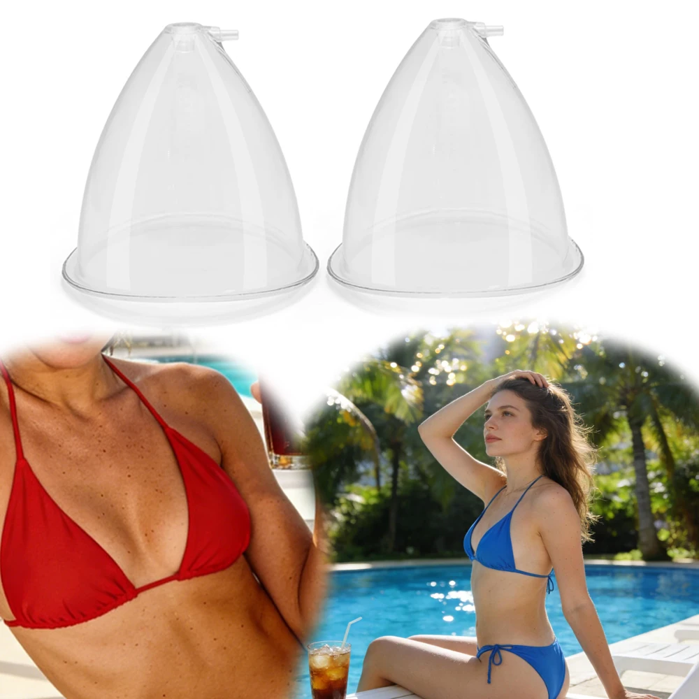 

Пара вакуумных насадок для увеличения груди 14 см, аксессуар для аппарата по подтяжке груди, массажная чашка для устройства по увеличению груди