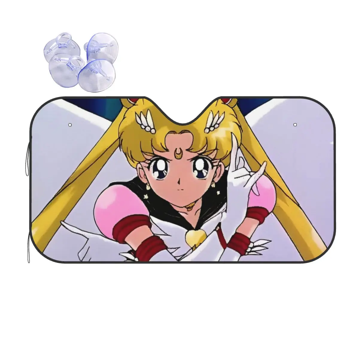 

Cartoon Sailors Moons Eyes Moonlight Warrior Sunshade Windscreen Personality Car Front Window Visor Car Sunshade Car-covers