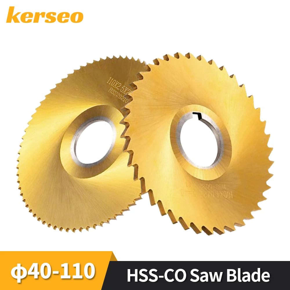 Saw Blade Mill HSS Co TiN Circular Cutting Tool CNC Slot Machining Slitting Steel Diameter 40-110mm for Metal Steel Pipe 0.2-5mm