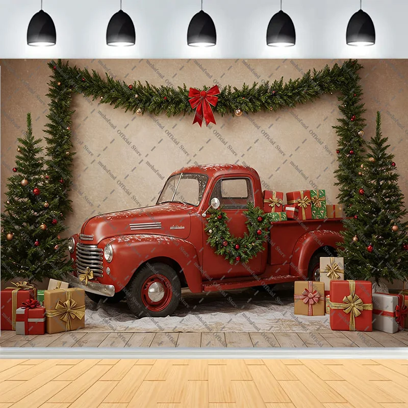 Winter Christmas Wonderland Festive Windows Photography Background Snowflakes Tree Birthday Party Photo Studio Backdrops EW-03