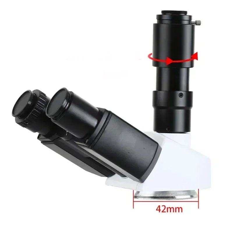 Hinge Three Eye Binocular Head Infinite Distance Optical Eyepiece Observation Head Diameter 42mm for Biological Microscopes