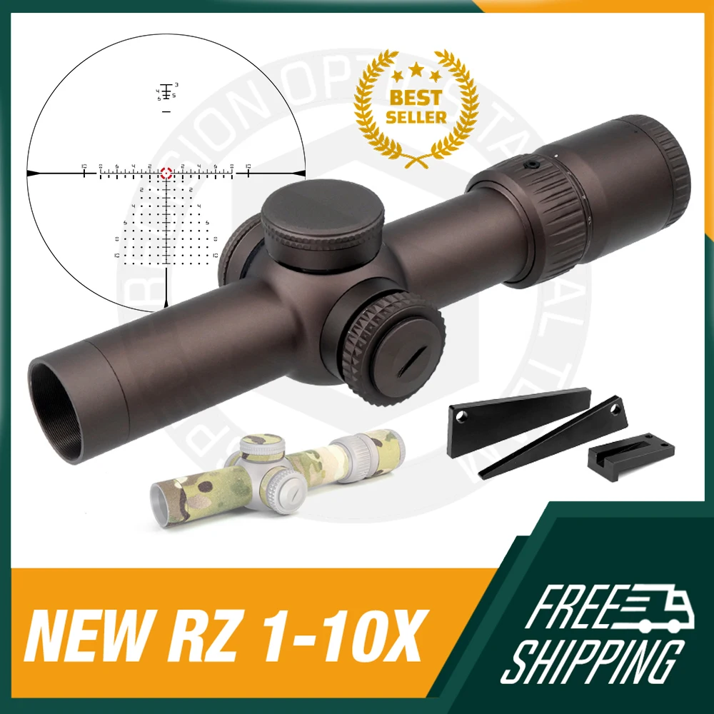 SPECPRECISION RZ HD Gen III 1-10x24 FFP LPVO 34mm Tube FFP RifleScope Red EBR-9 MRAD For Airsoft AR15 5.56 Original Markings